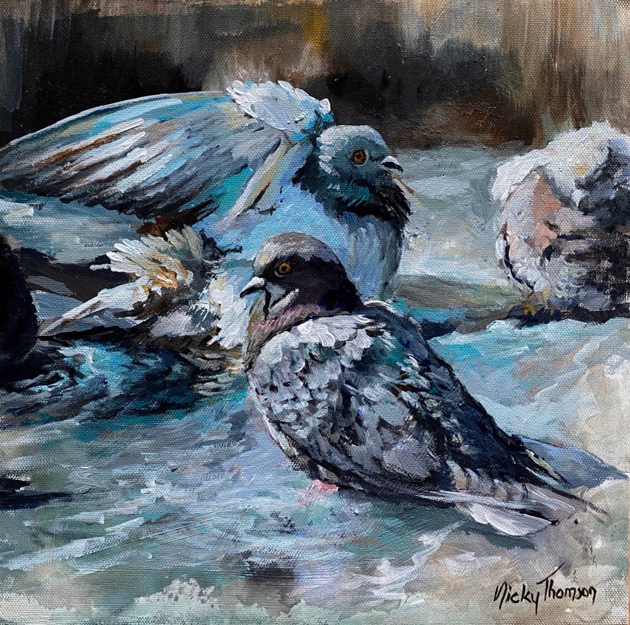 Bathers in Blue